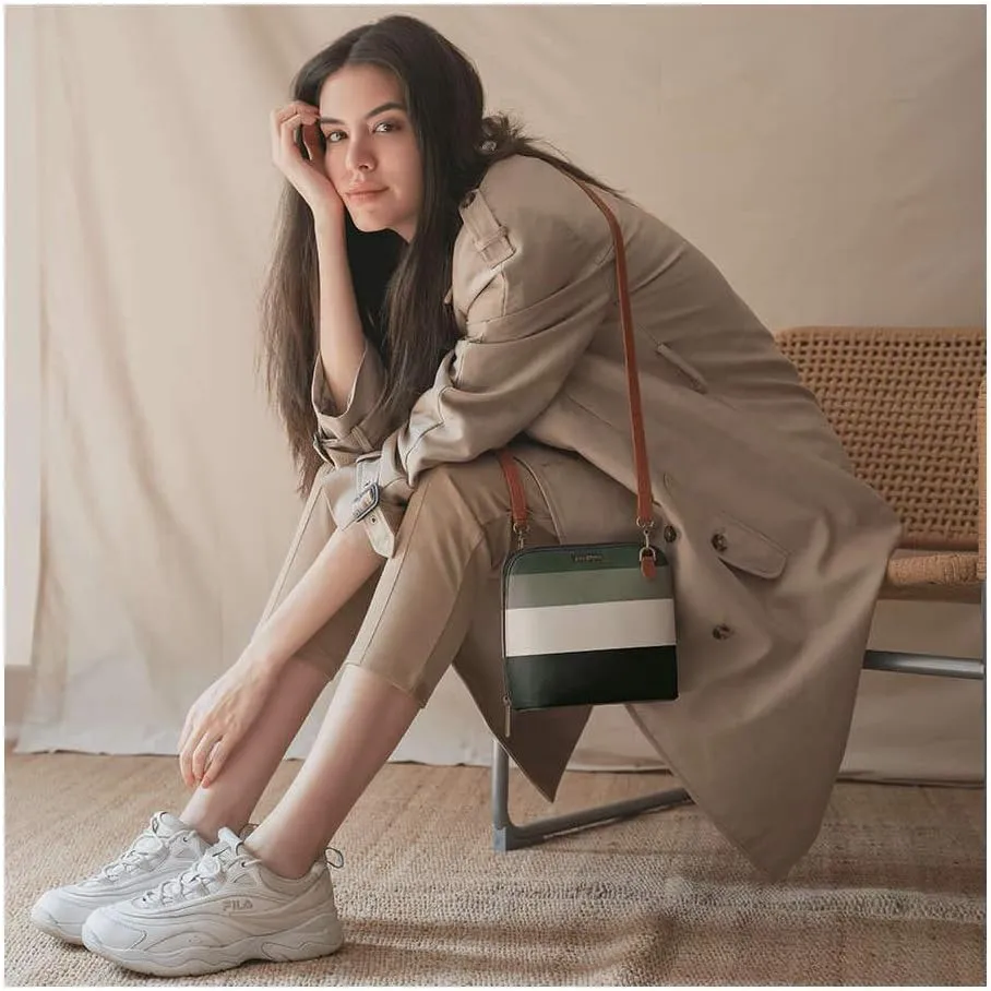 Slim Trapeze Crossbody Purse for Women, Girls | Vegan Leather | Stylish Ladies Wallet | Shoulder Handbag