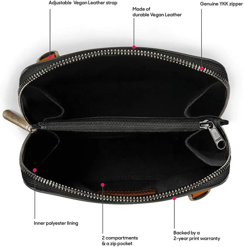 Slim Trapeze Crossbody Purse for Women, Girls | Vegan Leather | Stylish Ladies Wallet | Shoulder Handbag
