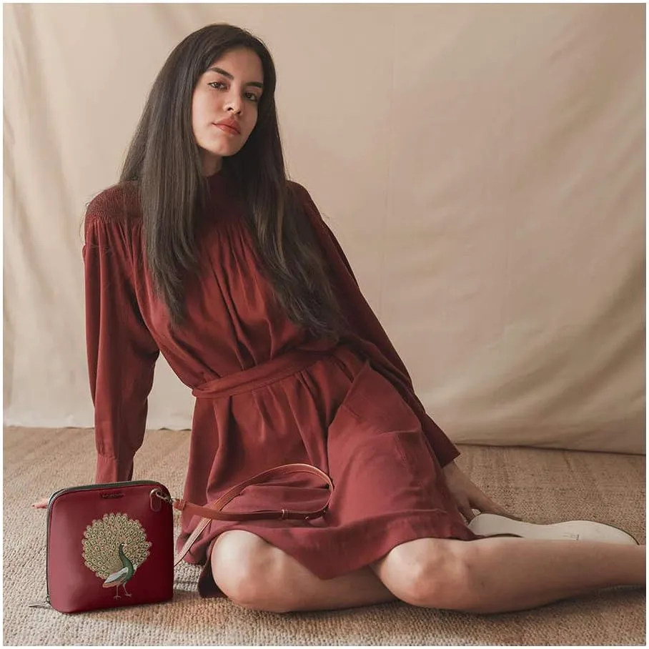 Slim Trapeze Crossbody Purse for Women, Girls | Vegan Leather | Stylish Ladies Wallet | Shoulder Handbag