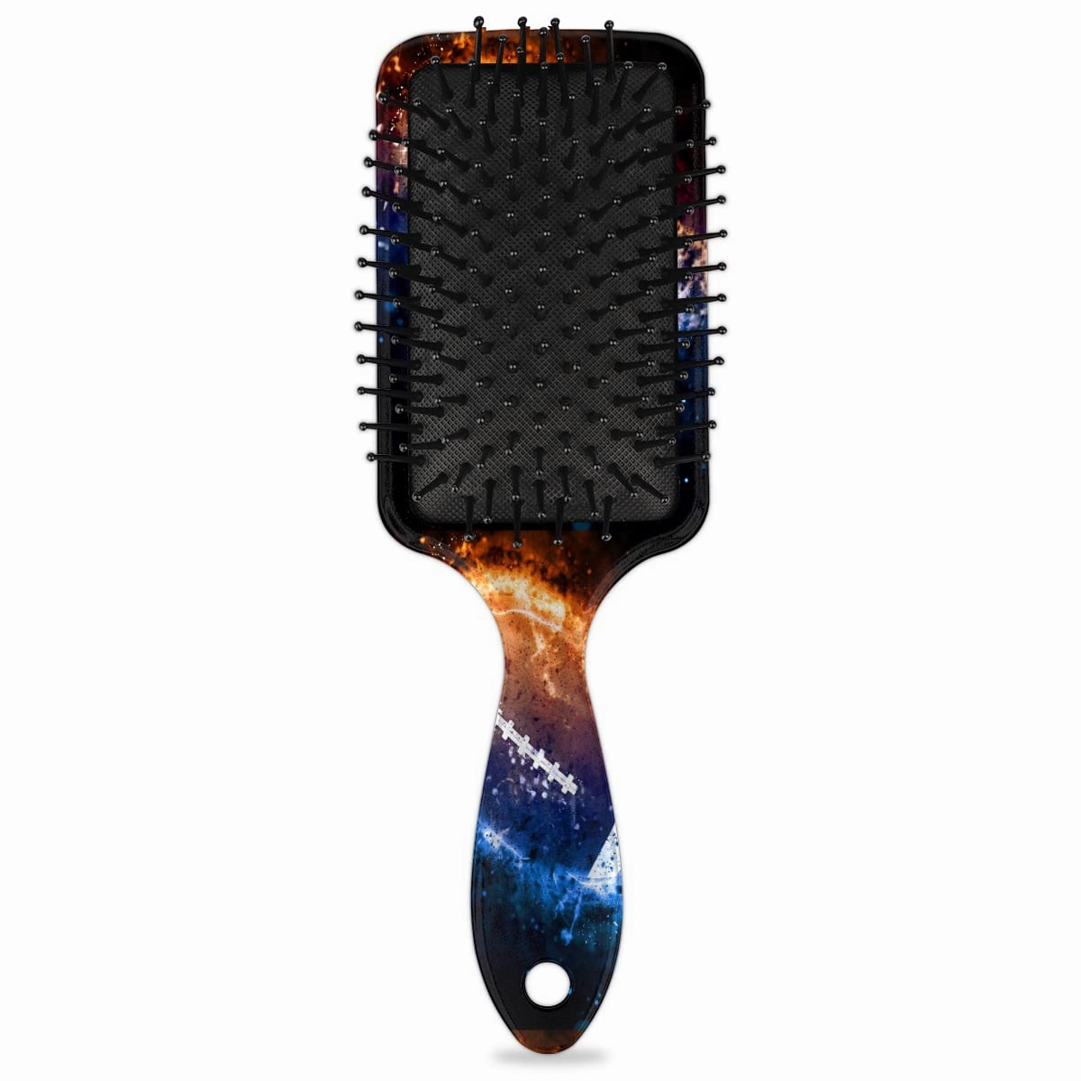 Space America Football Hair Brush, Sport Football Wet Dry Air Cushion Detangler for Kids Adults, Back To School Gift for Women Men