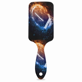 Space America Football Hair Brush, Sport Football Wet Dry Air Cushion Detangler for Kids Adults, Back To School Gift for Women Men