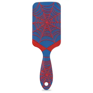Spider Web Blue Kids Detangler Hair Brush Hairbrush for Boys Girls, Detangling Brush Smooth for Wet Dry Thin Long Curly Hair, Glide Through Tangles with Ease and Massage Scalp