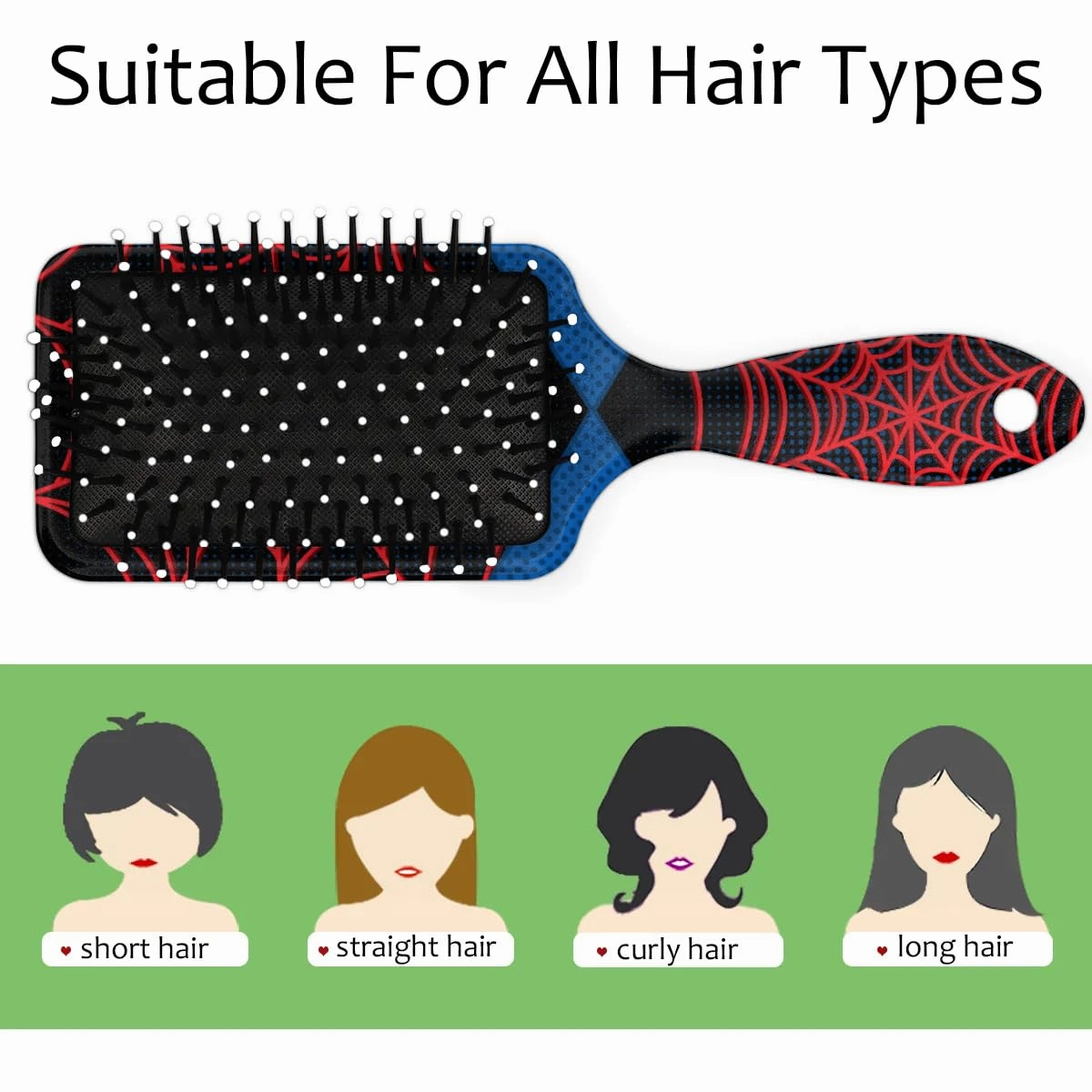 Spider Web Hair Brushes for Women Detangler Hairbrush with Ease and Massage Scalp for Wet Dry Thin Long Curly Hair