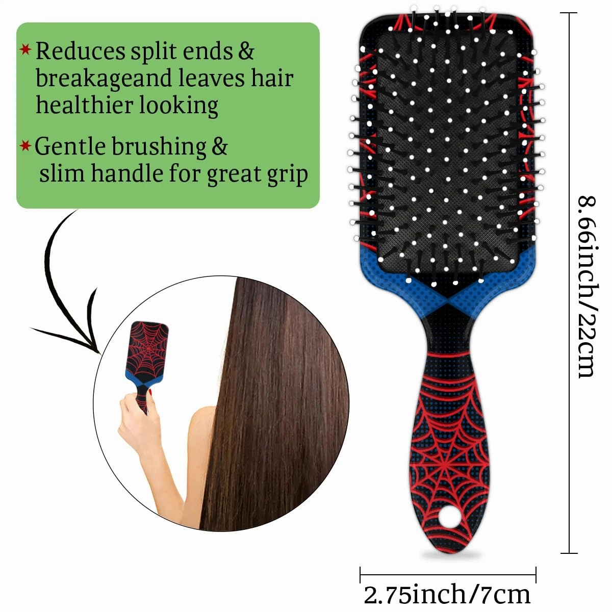 Spider Web Hair Brushes for Women Detangler Hairbrush with Ease and Massage Scalp for Wet Dry Thin Long Curly Hair
