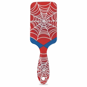 Spider Web Red Kids Detangler Hair Brush Hairbrush for Boys Girls, Detangling Brush Smooth for Wet Dry Thin Long Curly Hair, Glide Through Tangles with Ease and Massage Scalp