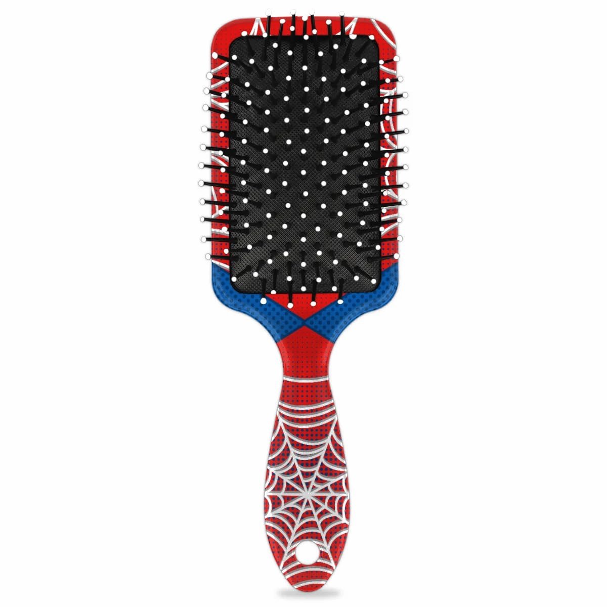 Spider Web Red Kids Detangler Hair Brush Hairbrush for Boys Girls, Detangling Brush Smooth for Wet Dry Thin Long Curly Hair, Glide Through Tangles with Ease and Massage Scalp