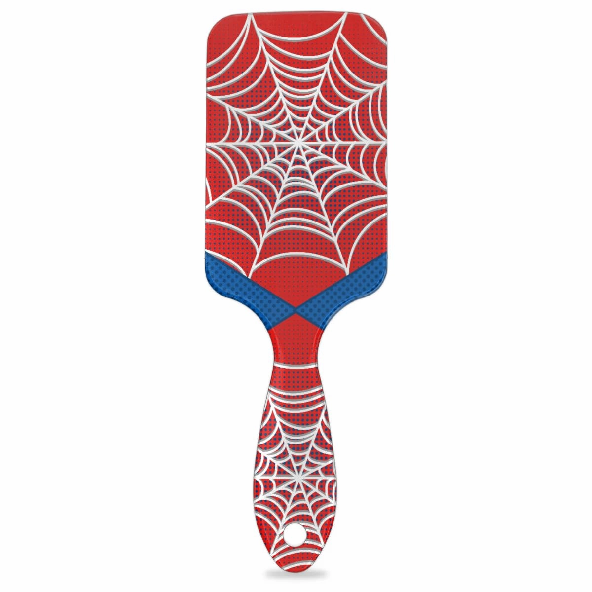 Spider Web Red Kids Detangler Hair Brush Hairbrush for Boys Girls, Detangling Brush Smooth for Wet Dry Thin Long Curly Hair, Glide Through Tangles with Ease and Massage Scalp
