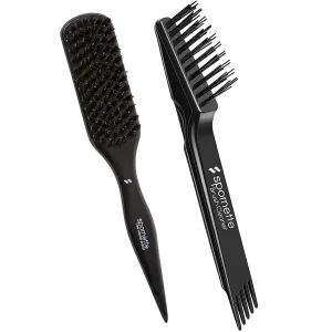 Spornette Big Wonder Boar Black 131 Bundle with Hair Brush Cleaner