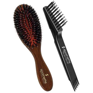 Spornette Classic German Porcupine 25 Bundle with Hair Brush Cleaner