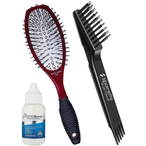 SPORNETTE Ghost Bond XL Hair Adhesive & Wig Brush Bundle with Cleaner