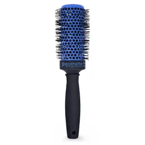 Spornette Prego 2.5 inch Round Brush (#270) with Tourmaline Ceramic Vented Barrel and Nano-Silver Ion Bristles for Straightening, Styling, Curling and Volumizing Short, Medium, Long Hair Types