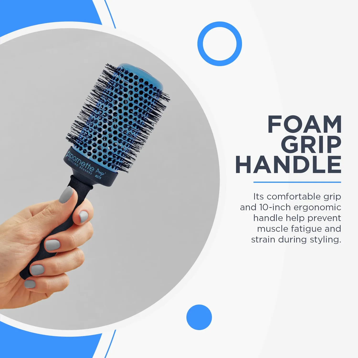 Spornette Prego 3 Inch Ceramic Barrel Round Brush
