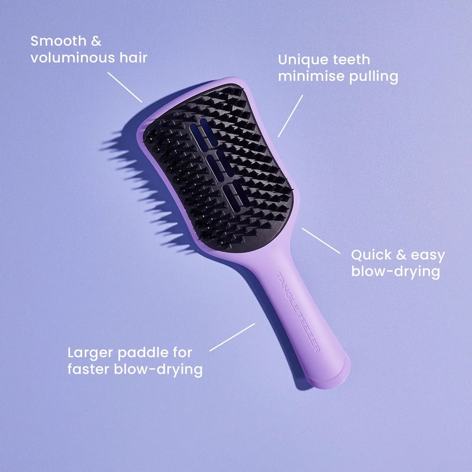 Tangle Teezer | Easy Dry & Go Vented Hairbrush for Wet Hair | Long & Wavy Hair | Adds Volume, Smoothness and Shine | Vented Brush Reduces Blow Dry Time | Tickled Pink