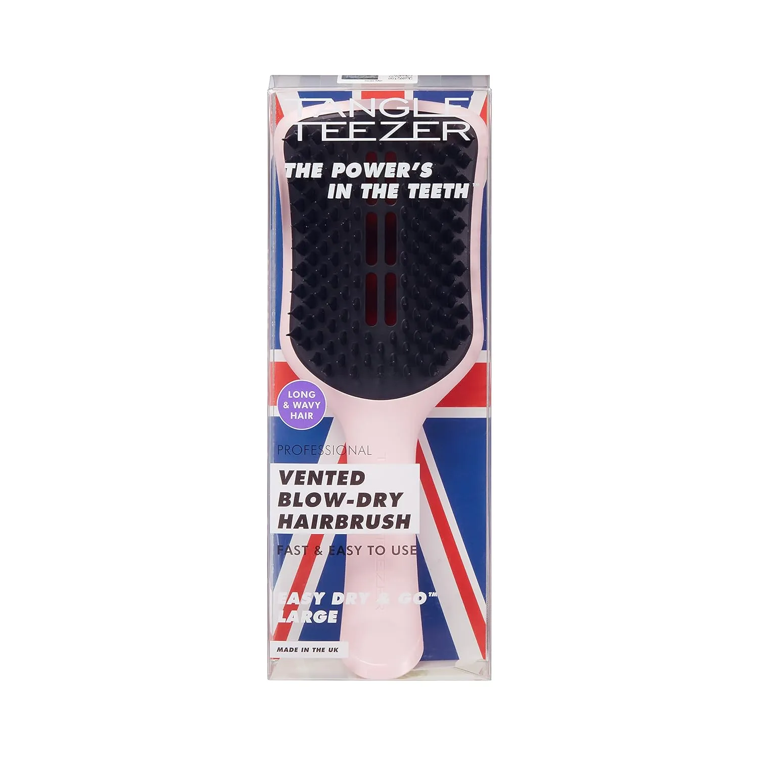 Tangle Teezer | Easy Dry & Go Vented Hairbrush for Wet Hair | Long & Wavy Hair | Adds Volume, Smoothness and Shine | Vented Brush Reduces Blow Dry Time | Tickled Pink