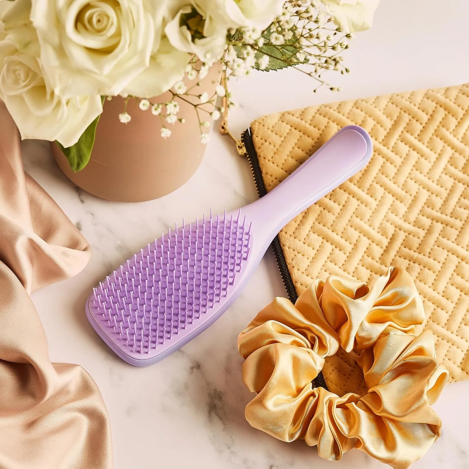 Tangle Teezer Fine & Fragile Ultimate Detangler Brush, Dry & Wet Hair Brush to Detangle & Reduce Breakage, Hypnotic Heather