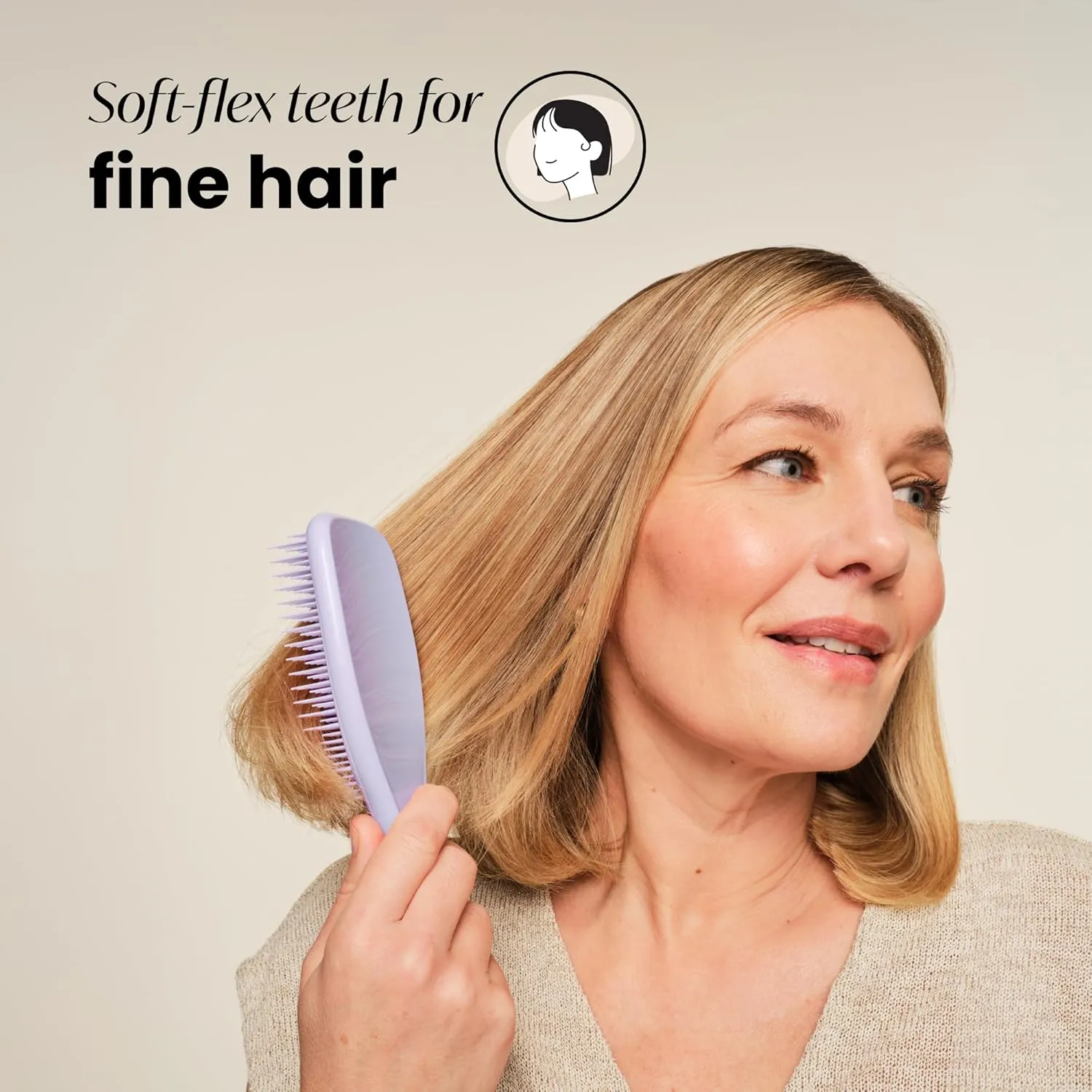 Tangle Teezer Fine & Fragile Ultimate Detangler Brush, Dry & Wet Hair Brush to Detangle & Reduce Breakage, Hypnotic Heather
