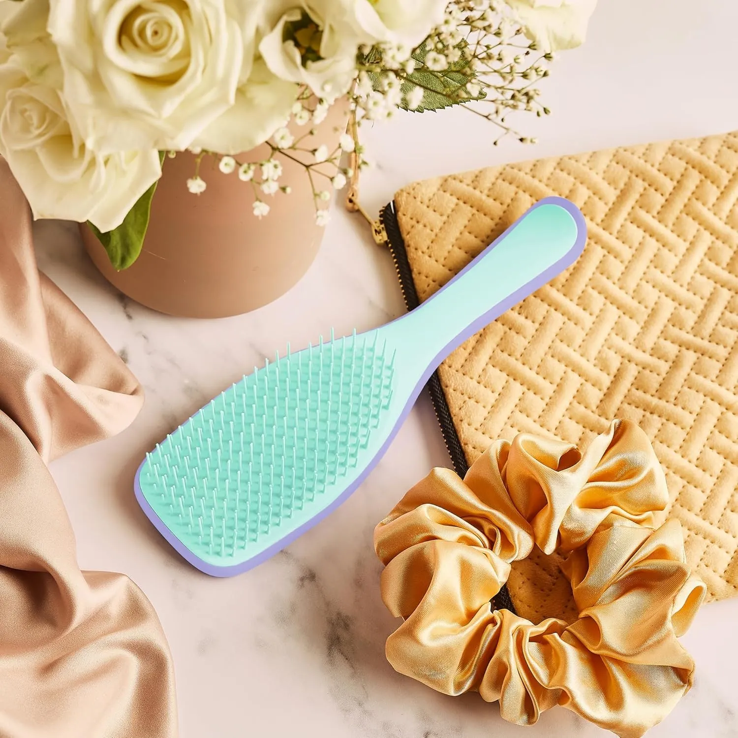 Tangle Teezer Fine & Fragile Ultimate Detangler Brush, Dry & Wet Hair Brush to Detangle & Reduce Breakage, Lilac/Mint