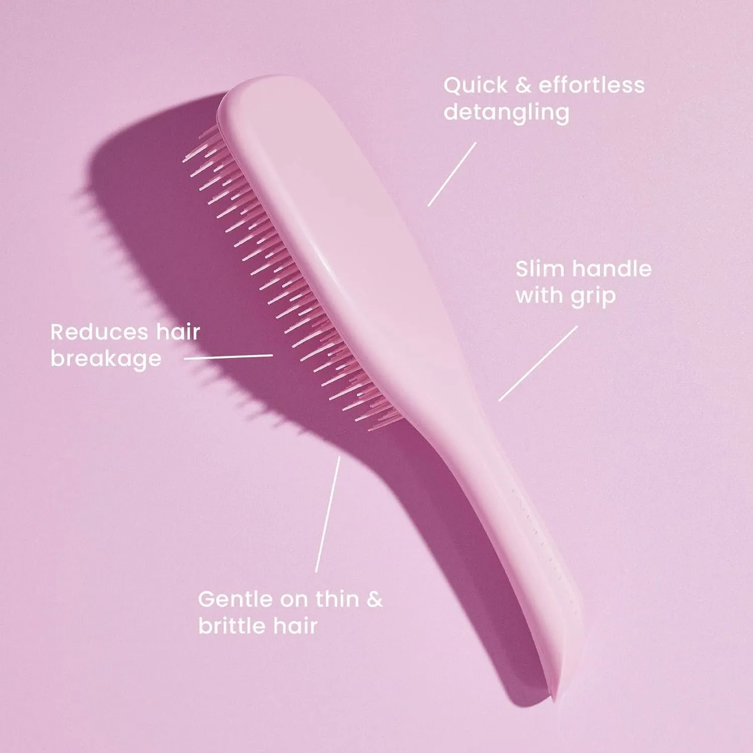Tangle Teezer | The Fine & Fragile Wet Detangler Hairbrush | Soft Flex Teeth for Less Breakage | Ideal for Thinning Hair, Color-Treated & Sensitive Scalps | Comfort Handle | Hypnotic Heather