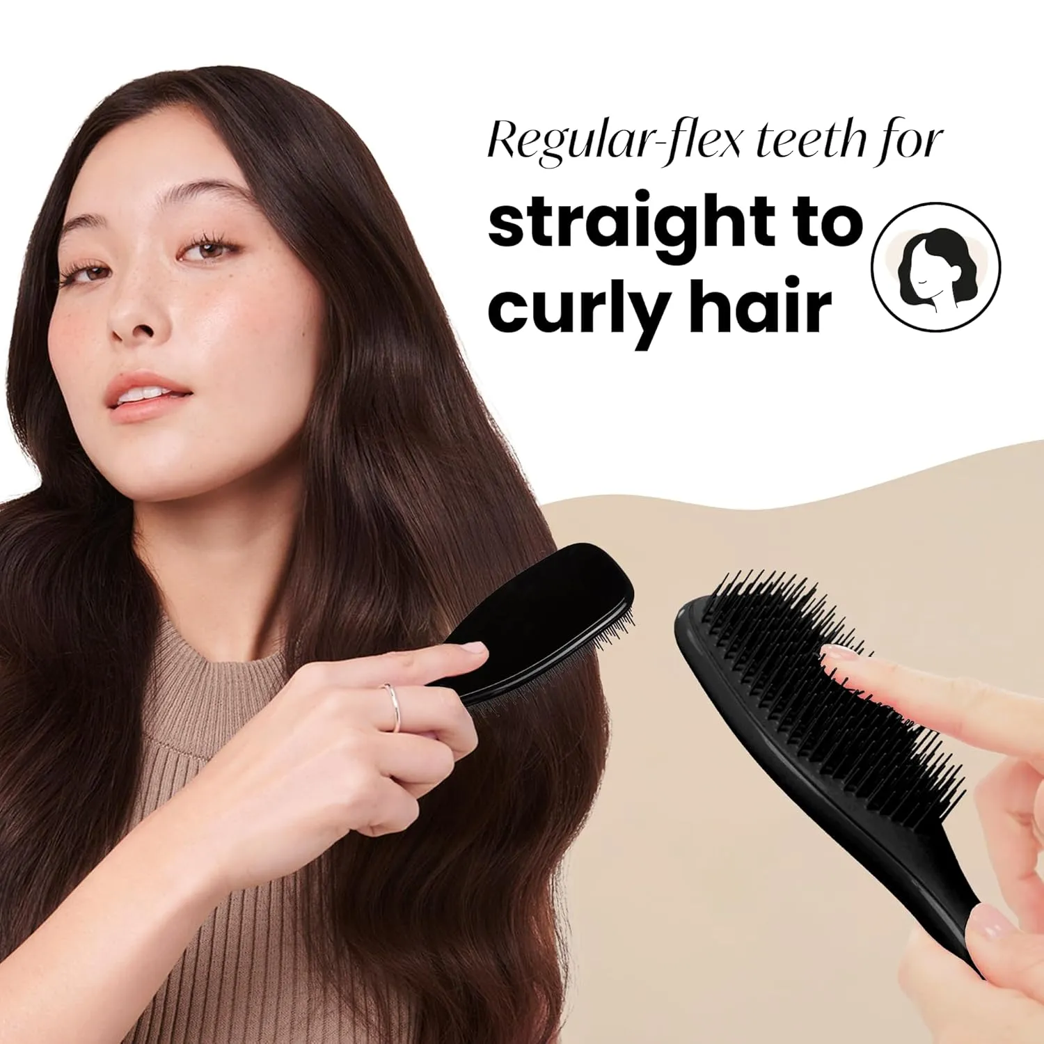 TANGLE TEEZER The Wet Detangler, Liquorice Black, All Hair types, unisex-adult