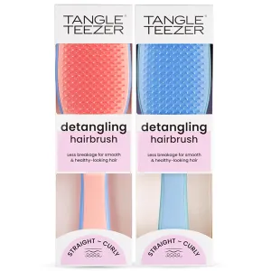 Tangle Teezer Ultimate Detangler Brush Duo, Dry & Wet Hair Brush, Eliminates Knots & Reduces Breakage for All Hair Types, Apricot Blaze and Denim Blues