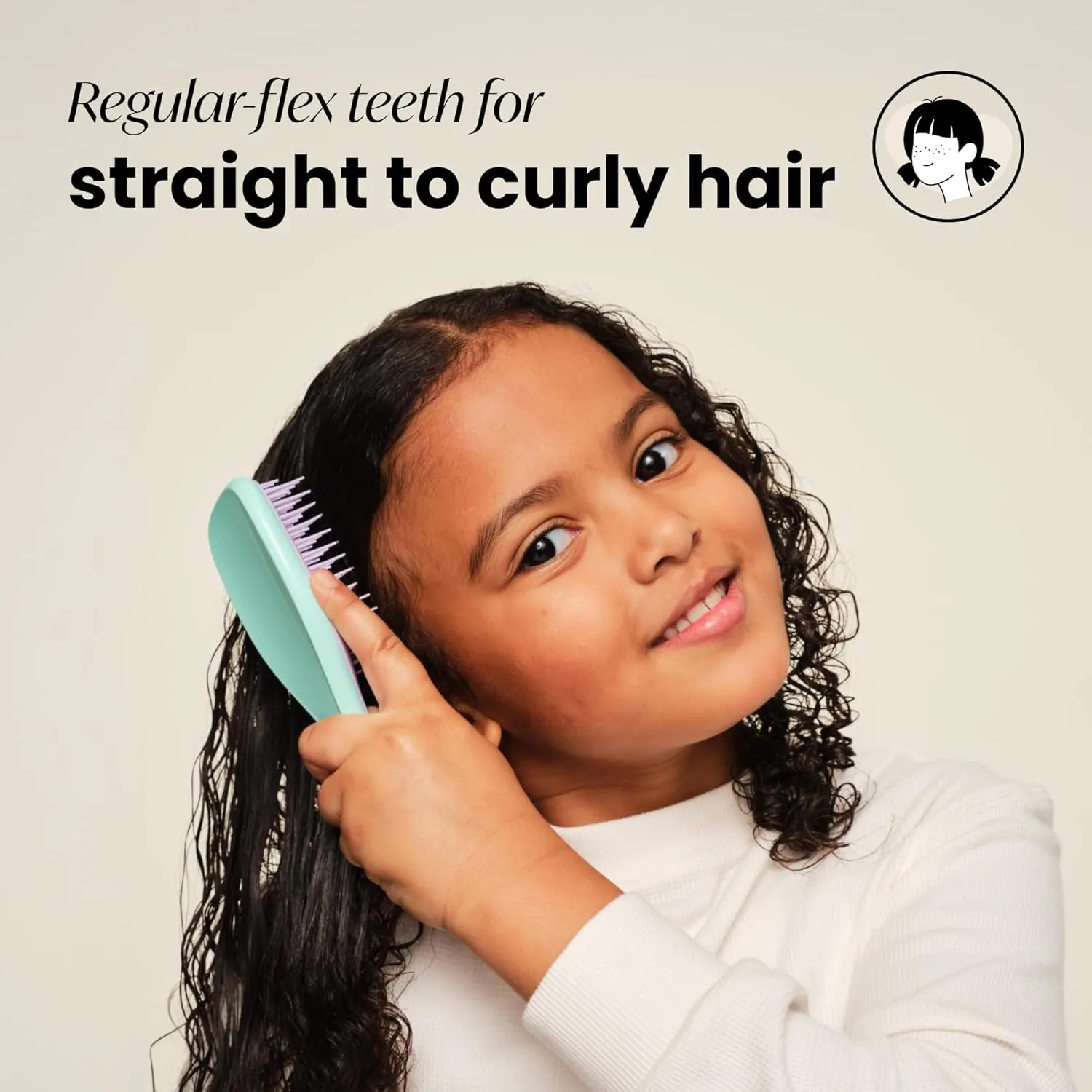 Tangle Teezer Ultimate Detangler Hairbrush, Eliminates Knots & Reduces Breakage, Mini Hair Brush for Travel, Small Hands & All Hair Types, Wisteria Leaf