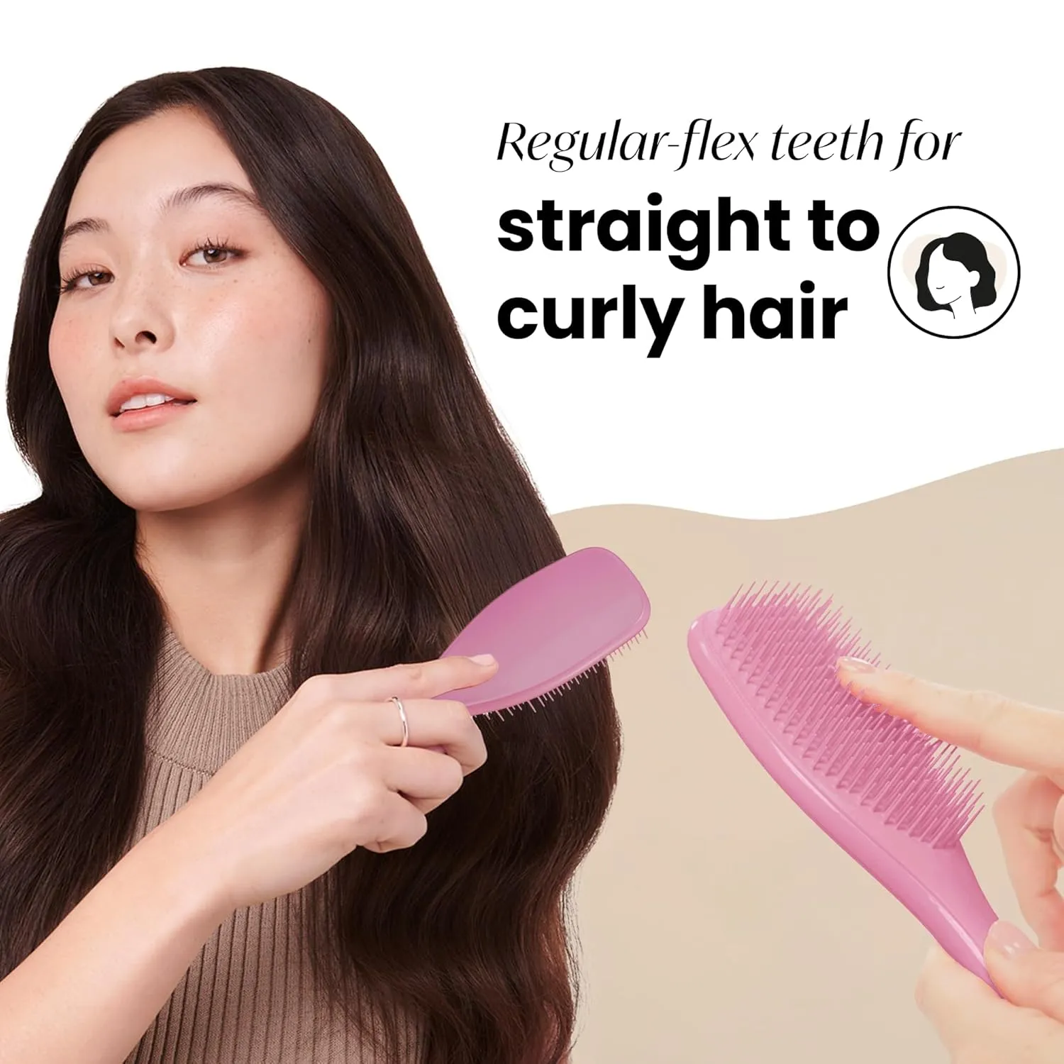 Tangle Teezer Ultimate Detangler Hairbrush for Wet & Dry Hair, Eliminates Knots & Reduces Breakage for All Hair Types, Amazon Exclusive Rosebud