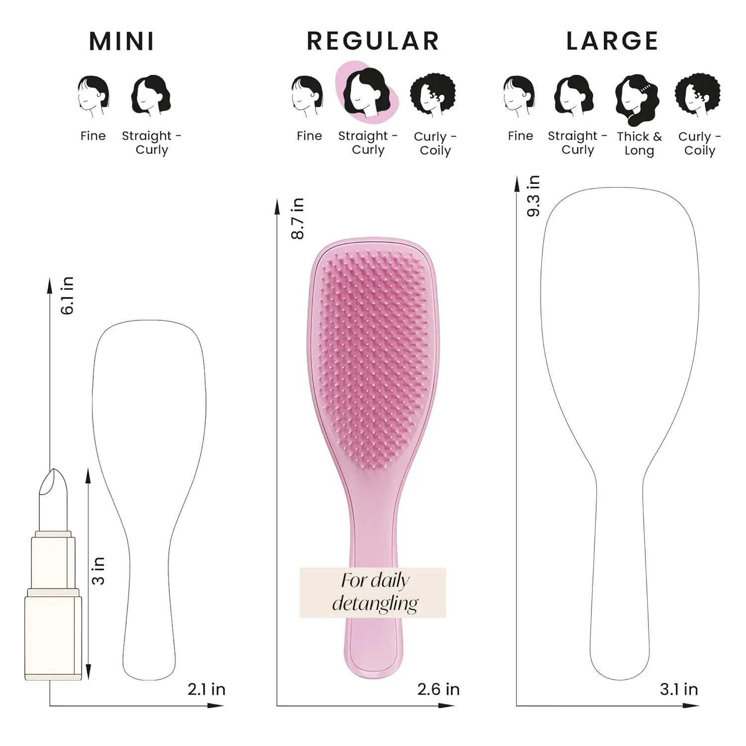 Tangle Teezer Ultimate Detangler Hairbrush for Wet & Dry Hair, Eliminates Knots & Reduces Breakage for All Hair Types, Amazon Exclusive Rosebud