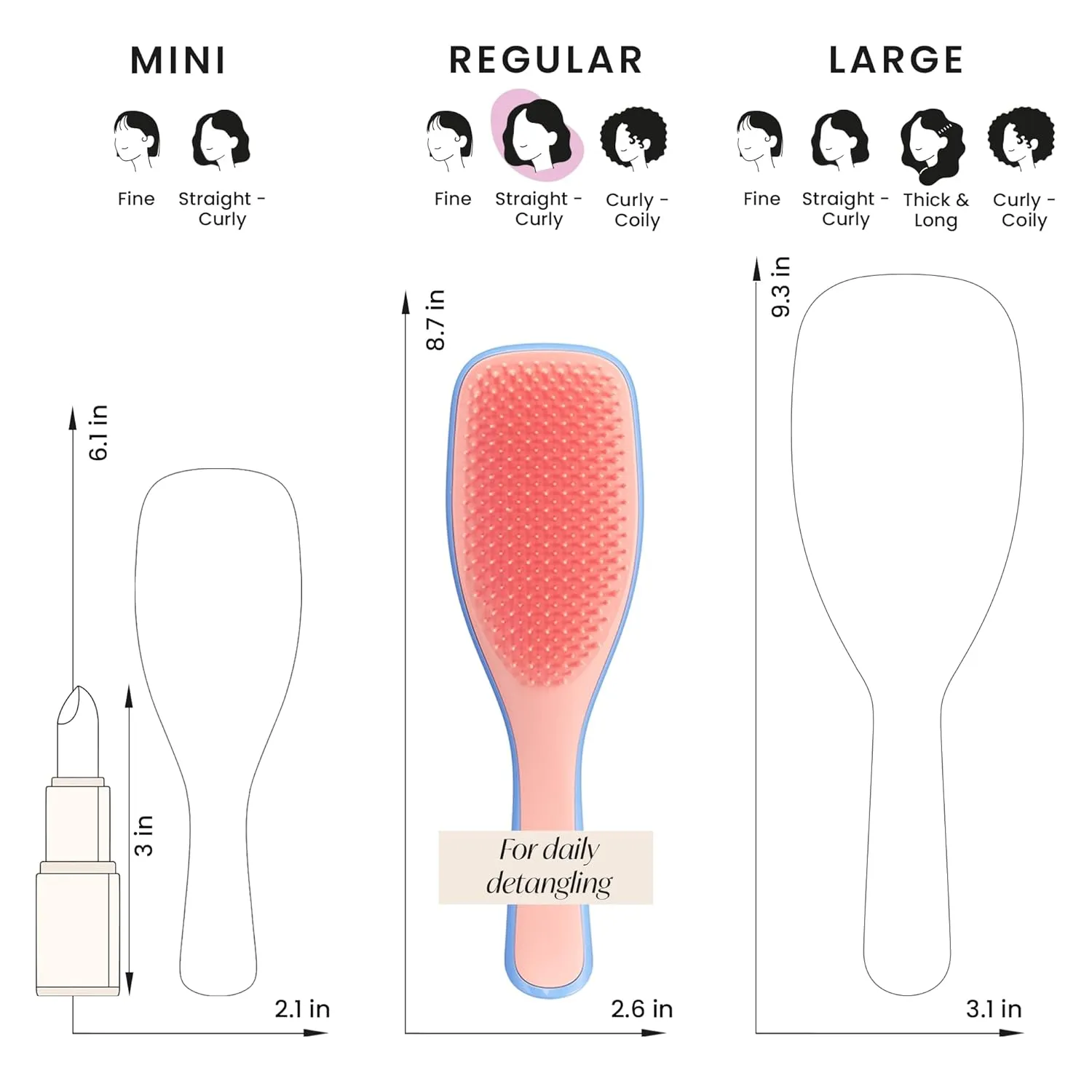 Tangle Teezer Ultimate Detangler Hairbrush for Wet & Dry Hair, Eliminates Knots & Reduces Breakage for All Hair Types, Apricot Blaze