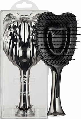 Tangle Angel Detangling Hair Brush - Anti Static Tangle Taming Brush with Soft Bristles - Heat & Water Resistant Pro Detangler Hairbrushes for Women for Fine, Thick, Wavy, & Curly Hair - Titanium