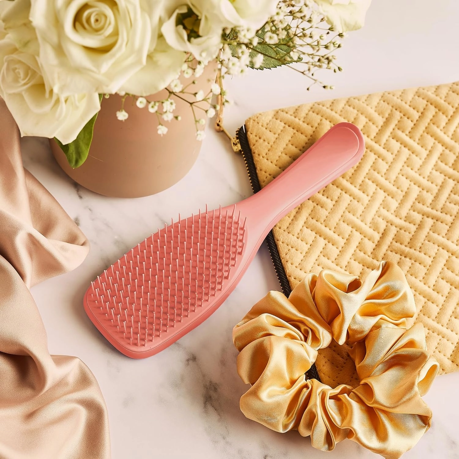 Tangle Teezer Fine & Fragile Ultimate Detangler Brush, Dry & Wet Hair Brush to Detangle & Reduce Breakage, Amazon Exclusive Sweet Cinnamon