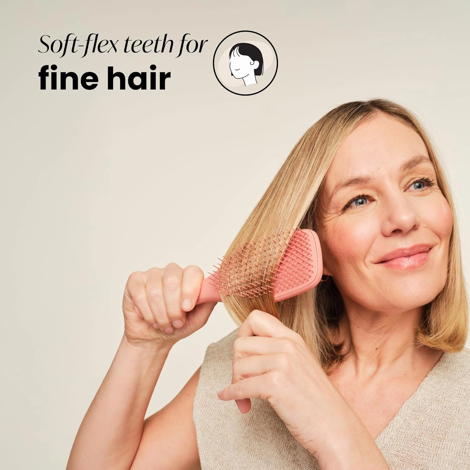 Tangle Teezer Fine & Fragile Ultimate Detangler Brush, Dry & Wet Hair Brush to Detangle & Reduce Breakage, Amazon Exclusive Sweet Cinnamon