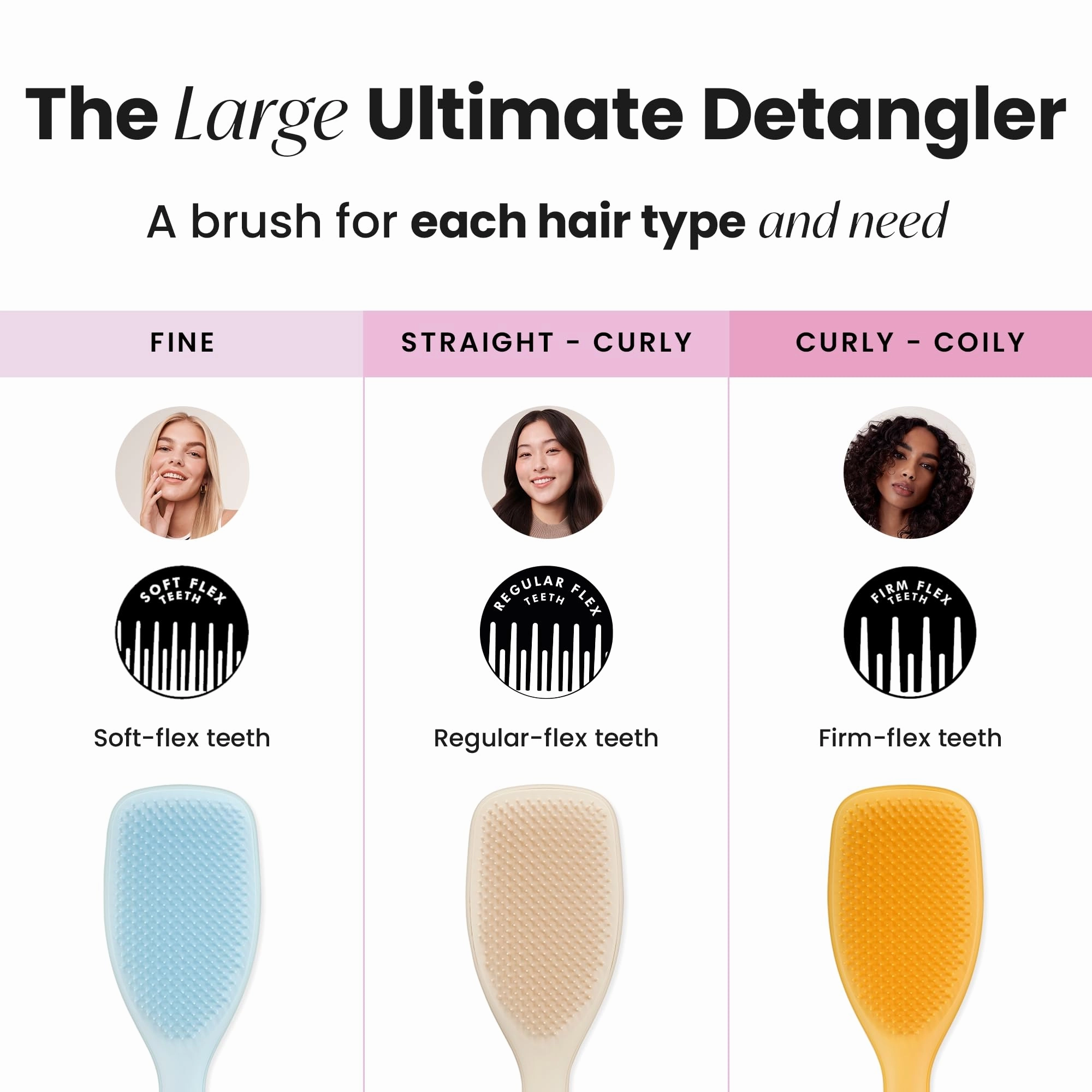 Tangle Teezer Fine & Fragile Ultimate Detangler Brush, Dry & Wet Hair Brush to Detangle & Reduce Breakage, Large, Seafoam Blue