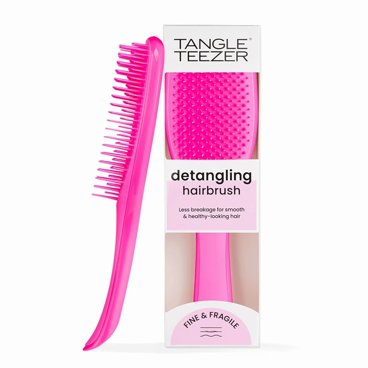 Tangle Teezer Fine & Fragile Ultimate Detangler Brush, Dry & Wet Hair Brush to Detangle & Reduce Breakage, Runway Pink