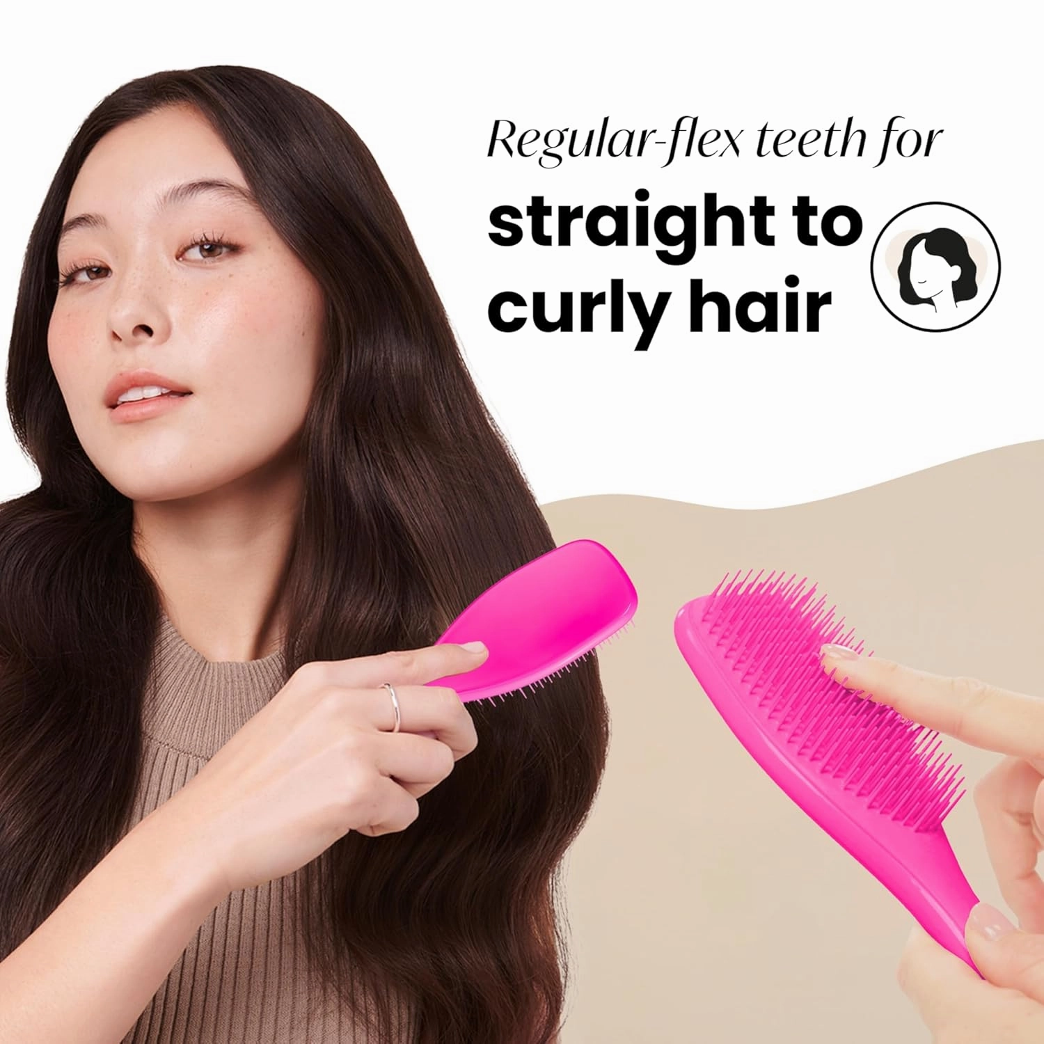 Tangle Teezer Ultimate Detangler Brush for Wet & Dry Hair, Eliminates Knots & Reduces Breakage for All Hair Types, Runway Pink