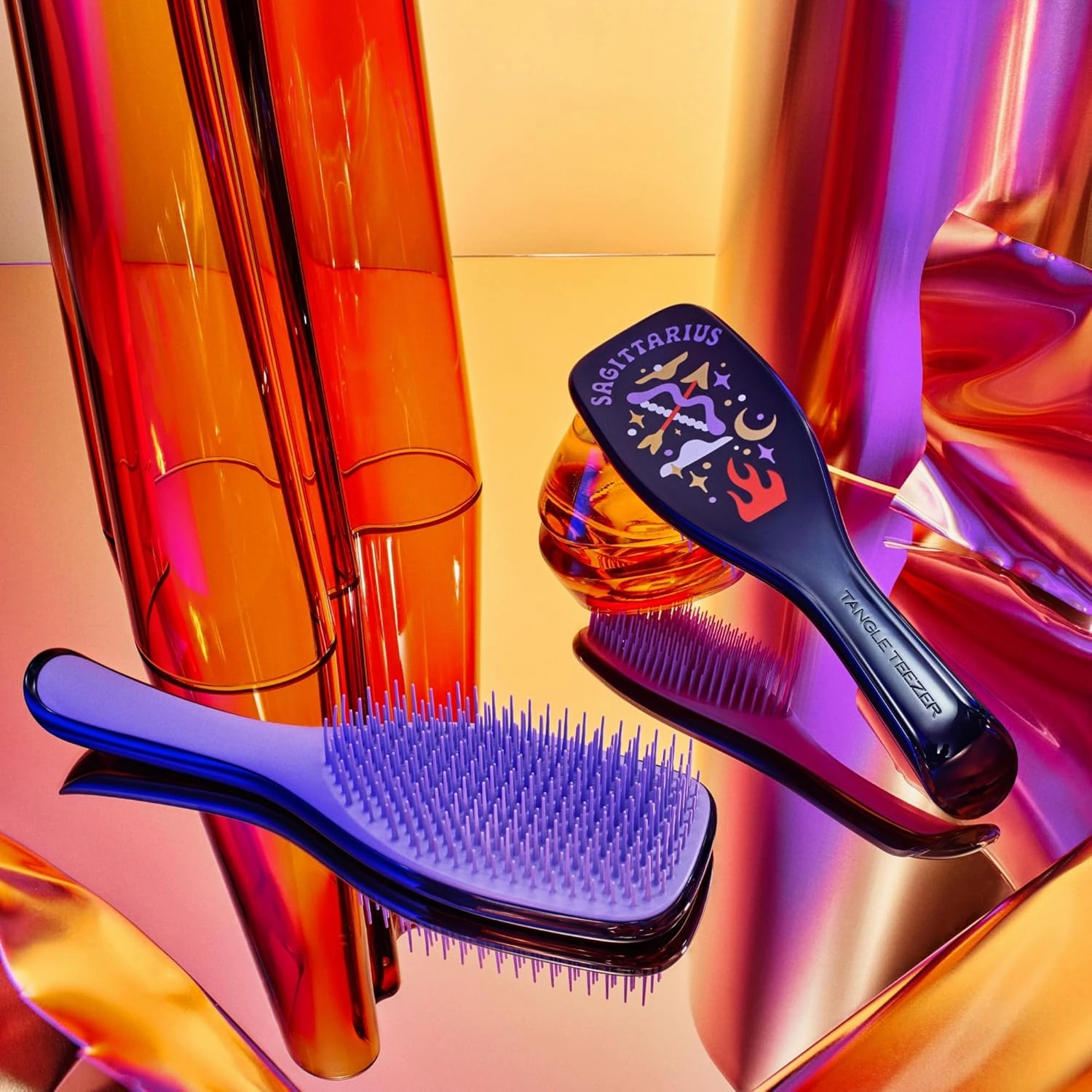 Tangle Teezer Zodiac Ultimate Detangler Hairbrush for Wet & Dry Hair, Eliminates Knots & Reduces Breakage for All Hair Types, Sagittarius
