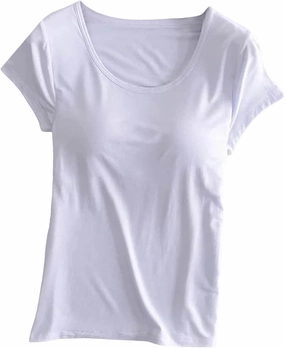 Tank Top for Women Shelf Bra Spaghetti Strap Camisoles Layer Padded Bra Cotton Cami Shirt
