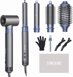 TANSHINE Blow Dryer Brush,Hair Dryer Brush with 110,000 RPM High-Speed Negative Ionic Hair Dryer,5 in 1 Hot Air Styler,Hair Brush Blow Dryer for Fast Drying Curling Volumizing Straightening Styling