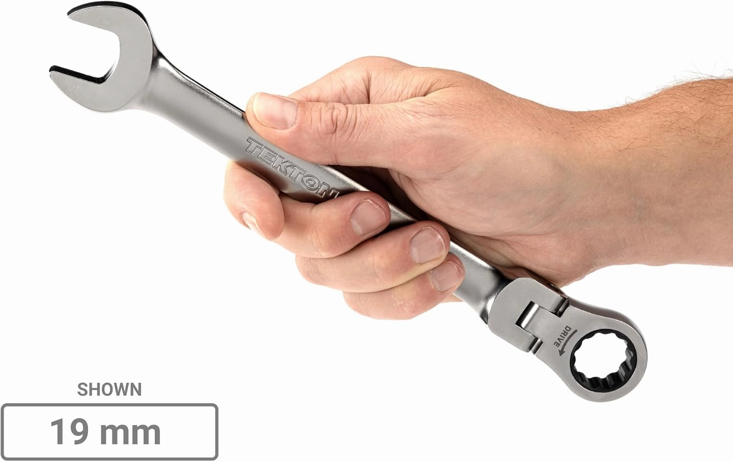 TEKTON Flex Head 12-Point Ratcheting Combination Wrench Set, 14-Piece (6-19 mm) | WRC95002