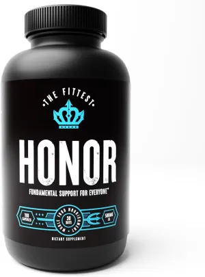 The Fittest Honor Supplement - Supports Energy, Collagen Production and Joint & Bone Health - Grass Fed Liver & Bone Marrow - 180 Capsules