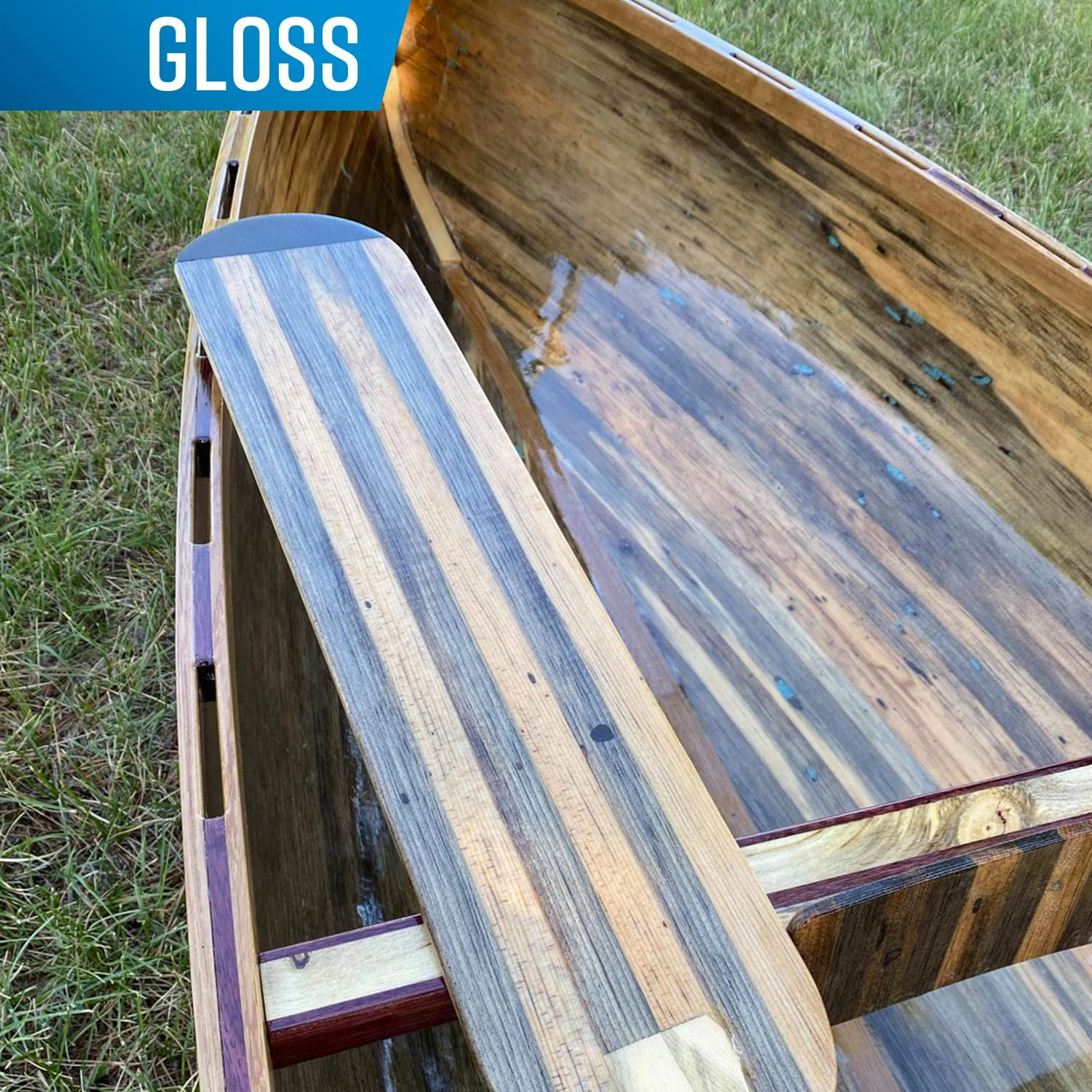 TotalBoat Gleam Marine Spar Varnish, Gloss and Satin Polyurethane Finish for Wood, Boats and Outdoor Furniture (Satin Low-Sheen Quart)