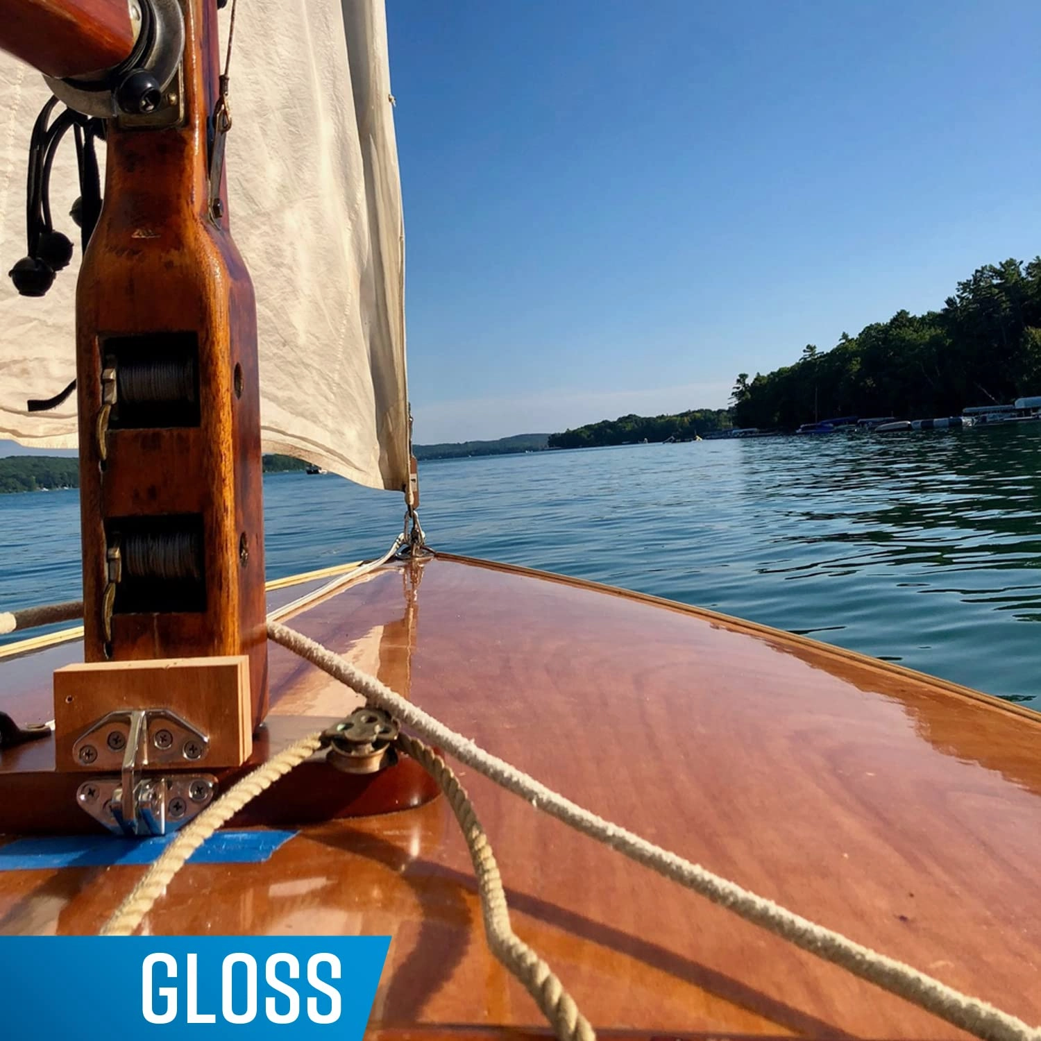 TotalBoat Gleam Marine Spar Varnish, Gloss and Satin Polyurethane Finish for Wood, Boats and Outdoor Furniture (Satin Low-Sheen Quart)