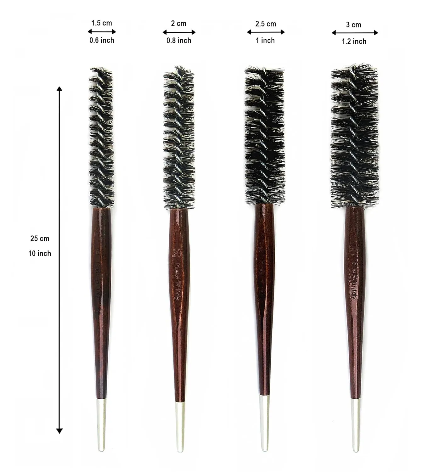 Tredoni 1.2" Short Hair Round Hairbrush - Bangs/Fringe Styling, Blow-Dry, Smoothing, Curling & Adding Volume to Short Hair (30 mm = 1.2 inch)