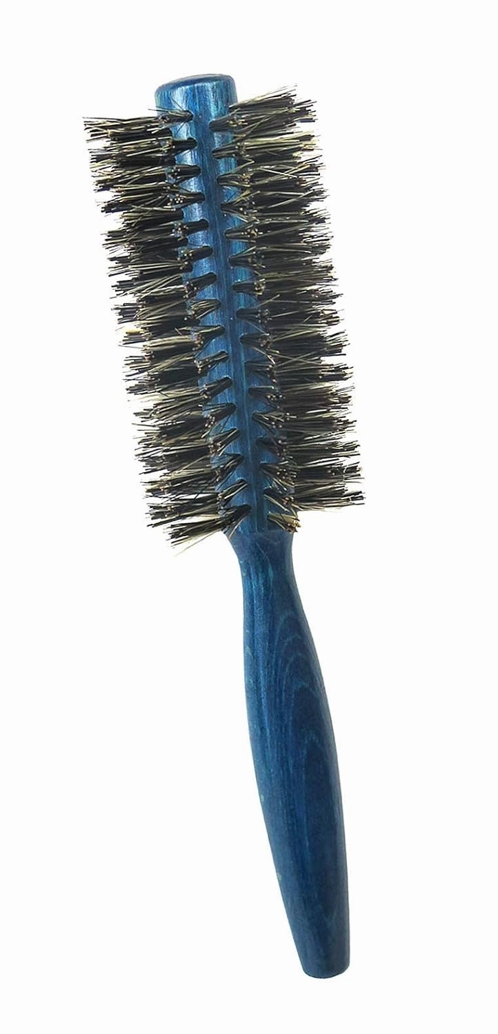 Tredoni 2.2" 100% Natural Boar-Bristle Round Hairbrush - Extra Firm Blow-Dry Hairbrush (55 mm = 2.2 inch)
