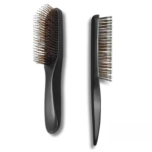 Uffy Dual Nylon Bristle Detangling Hair Brush for Women, Wet Dry Hairbrush Detangler, Suitable for Curly and Thick Hair, Blow Drying Smoothing Product, Multifunctional for All Hair Types