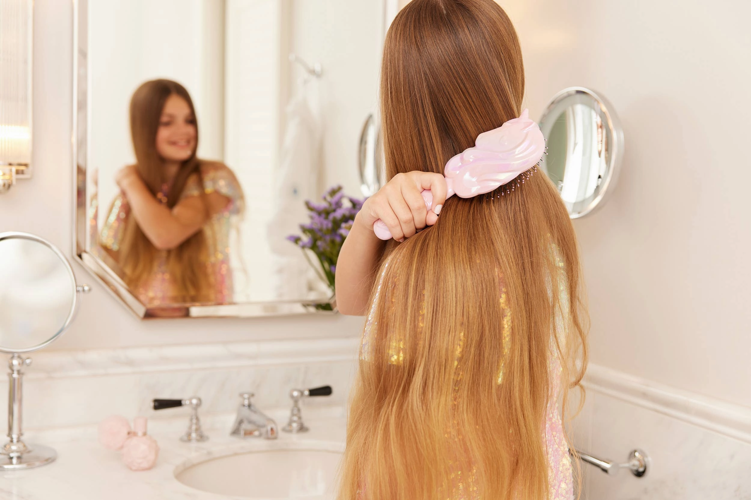 Unicorn Hair Detangler Brush For Kids