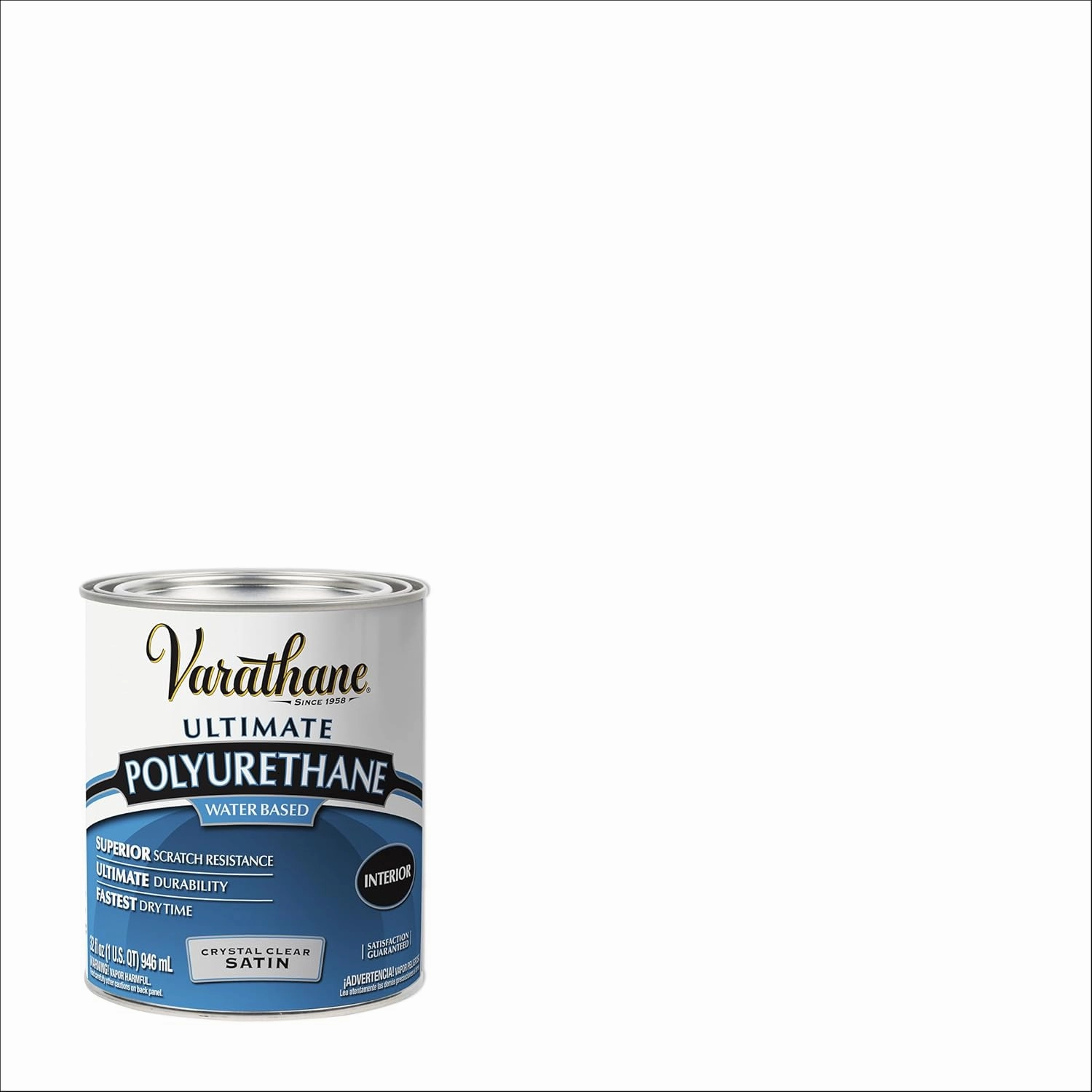 Varathane 200241H Water-Based Ultimate Polyurethane, Quart, Satin