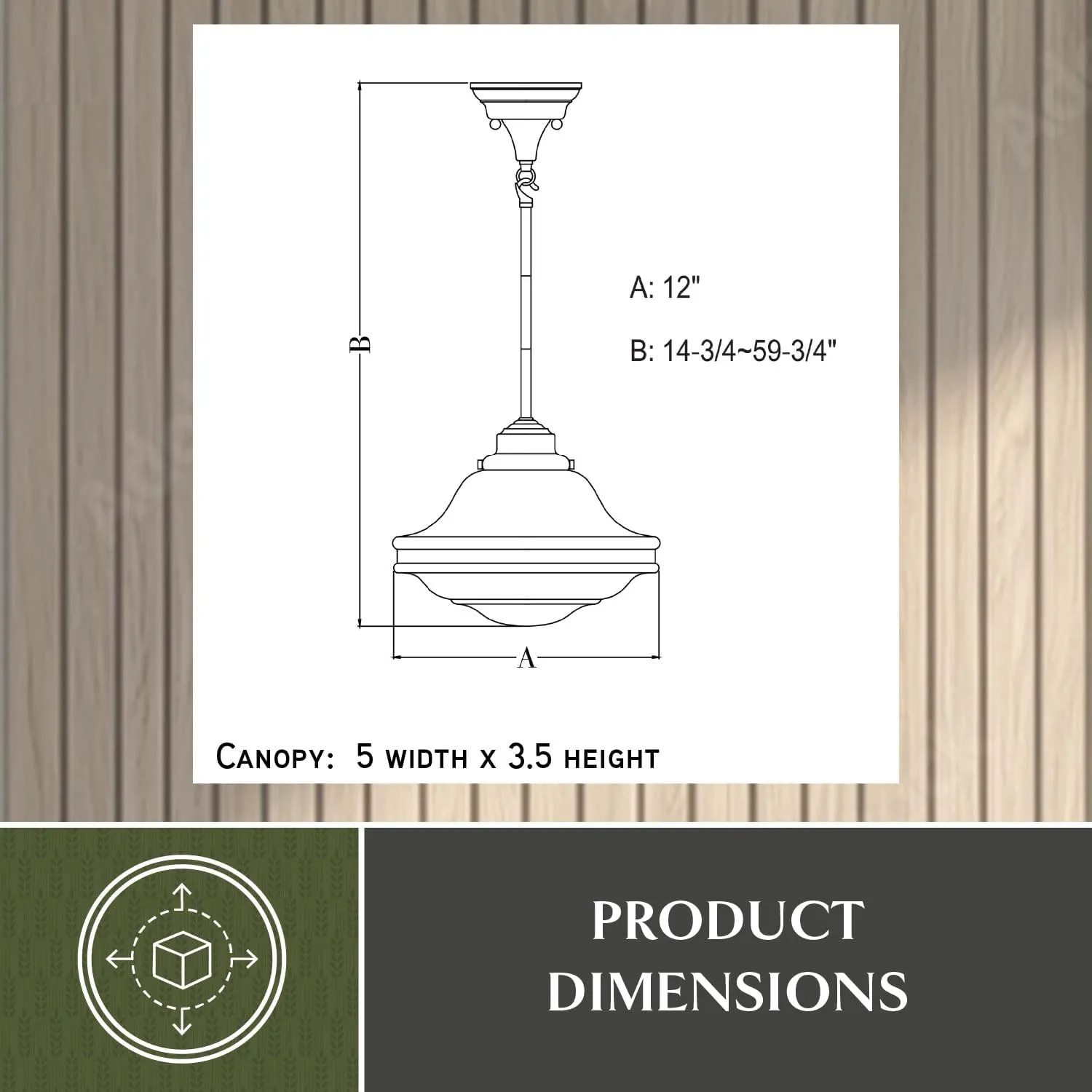 VAXCEL Huntley 1 Light Satin Nickel Farmhouse Schoolhouse Pendant Clear Glass