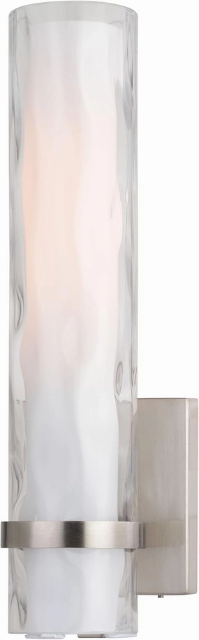 VAXCEL Vilo 1 Light Satin Nickel Bathroom Wall Fixture