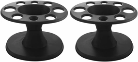 Vctitil 2Pcs Round Comb Storage Stand Set,Plastic Rack Salon Brushes Organizer,Hair Cutting Accessories Hairbrush Holder Hair Styling Tools for Salon