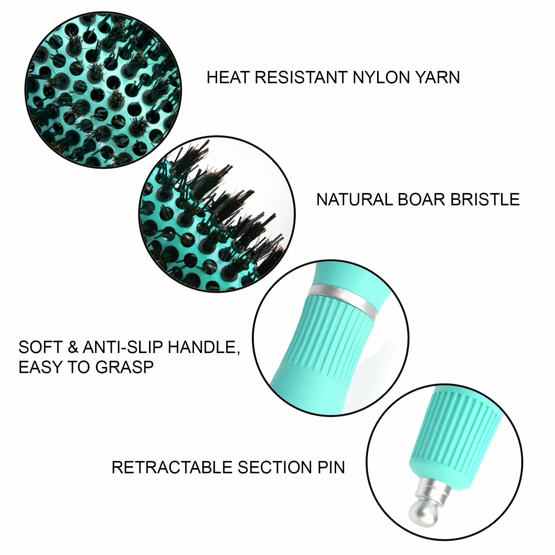 VELLEN HAIR CERAMIC/IONIC ROUND HAIRBRUSH 1.3 INCH / 32 MM